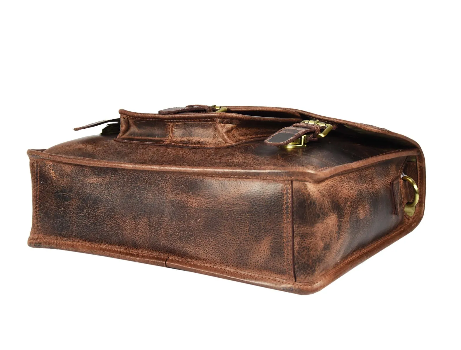 Ancona Leather Office Bag 15" -  Brown
