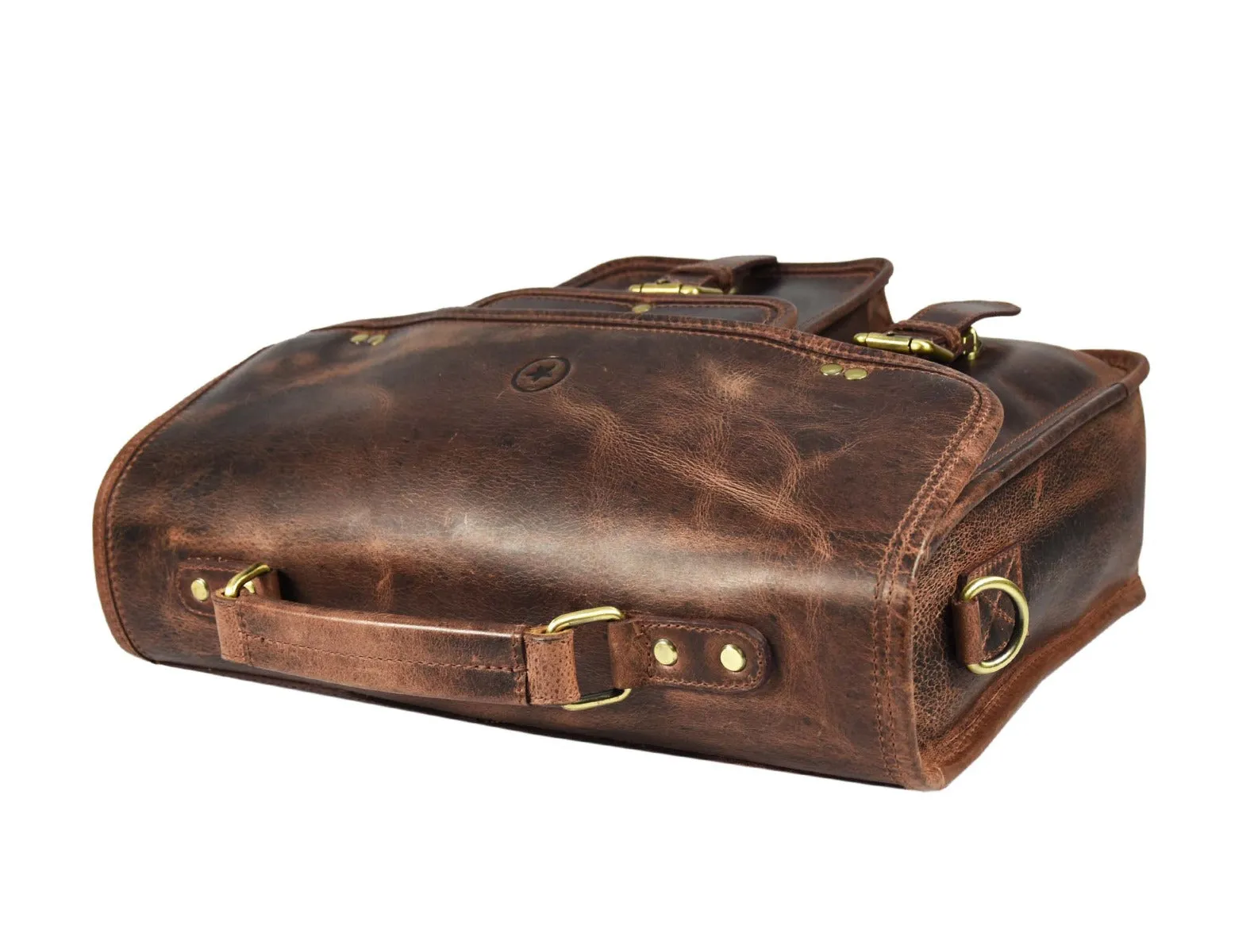 Ancona Leather Office Bag 15" -  Brown
