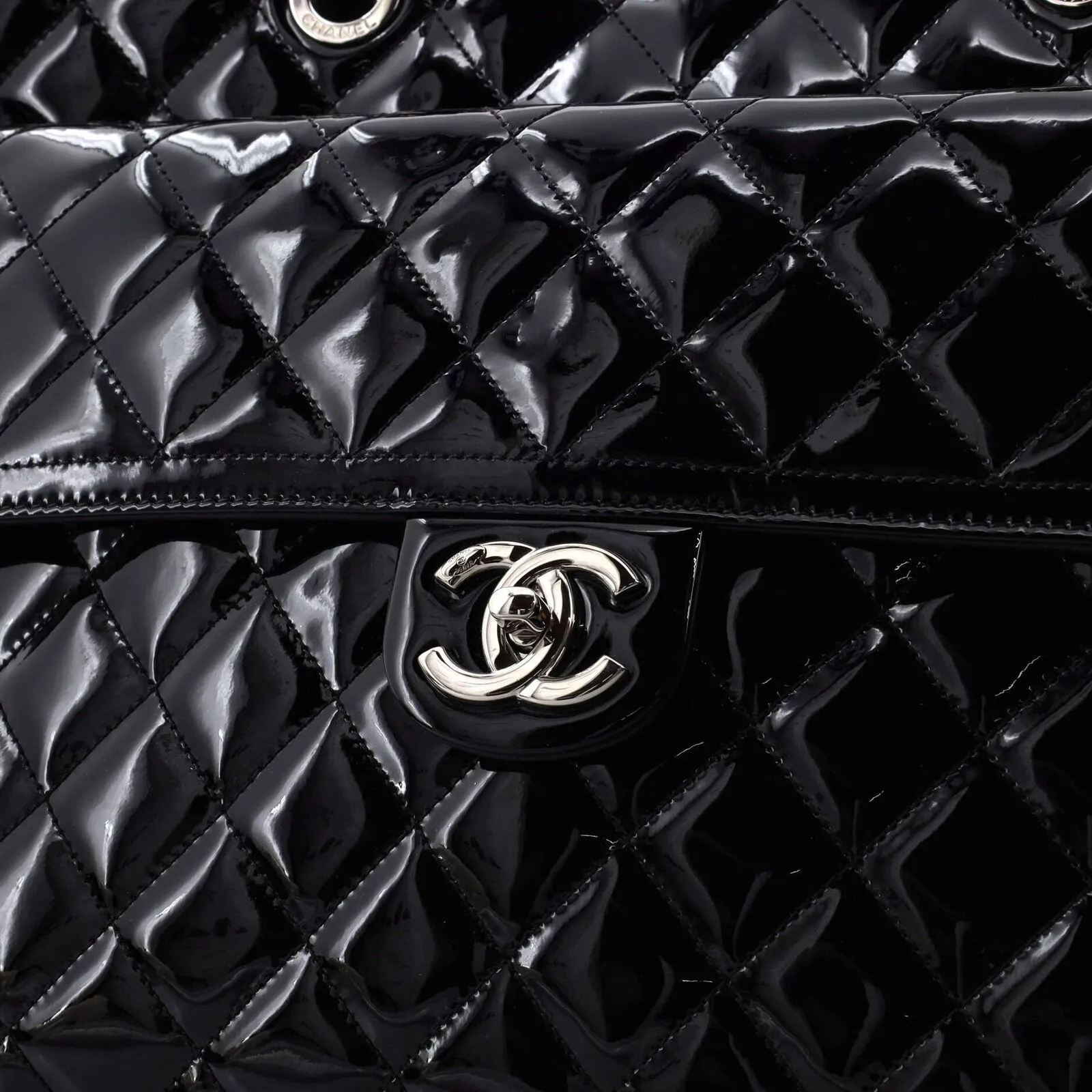 Chanel Coco Shine Tote Quilted Patent