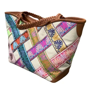 Cream Rococo Shell Departure Tote