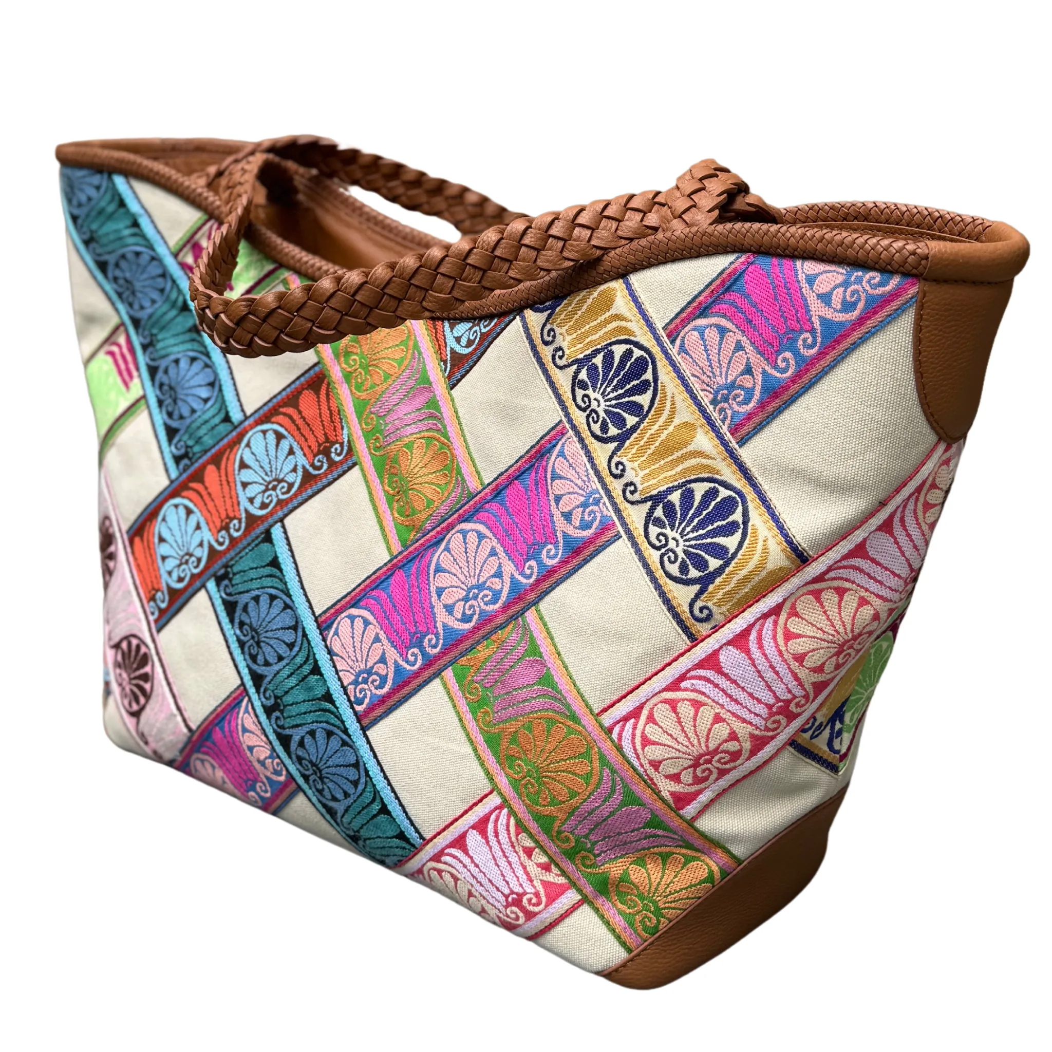 Cream Rococo Shell Departure Tote