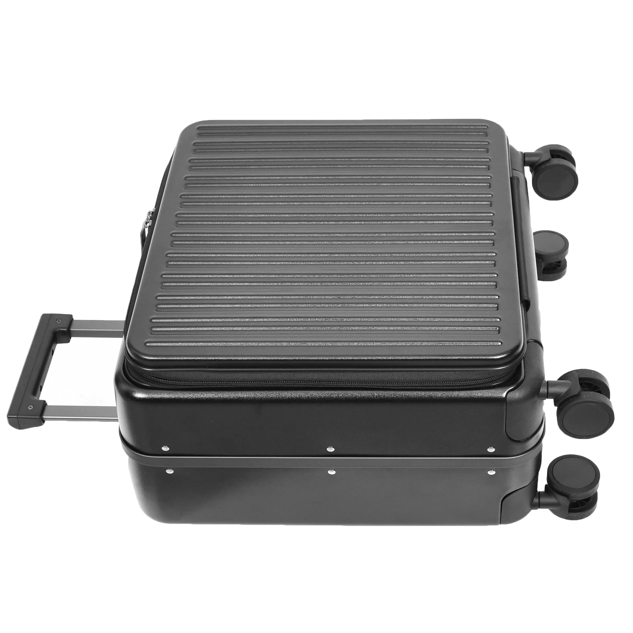 DR696 Four Wheeled Pilot Case Hard Shell Lightweight Cabin Bag Black
