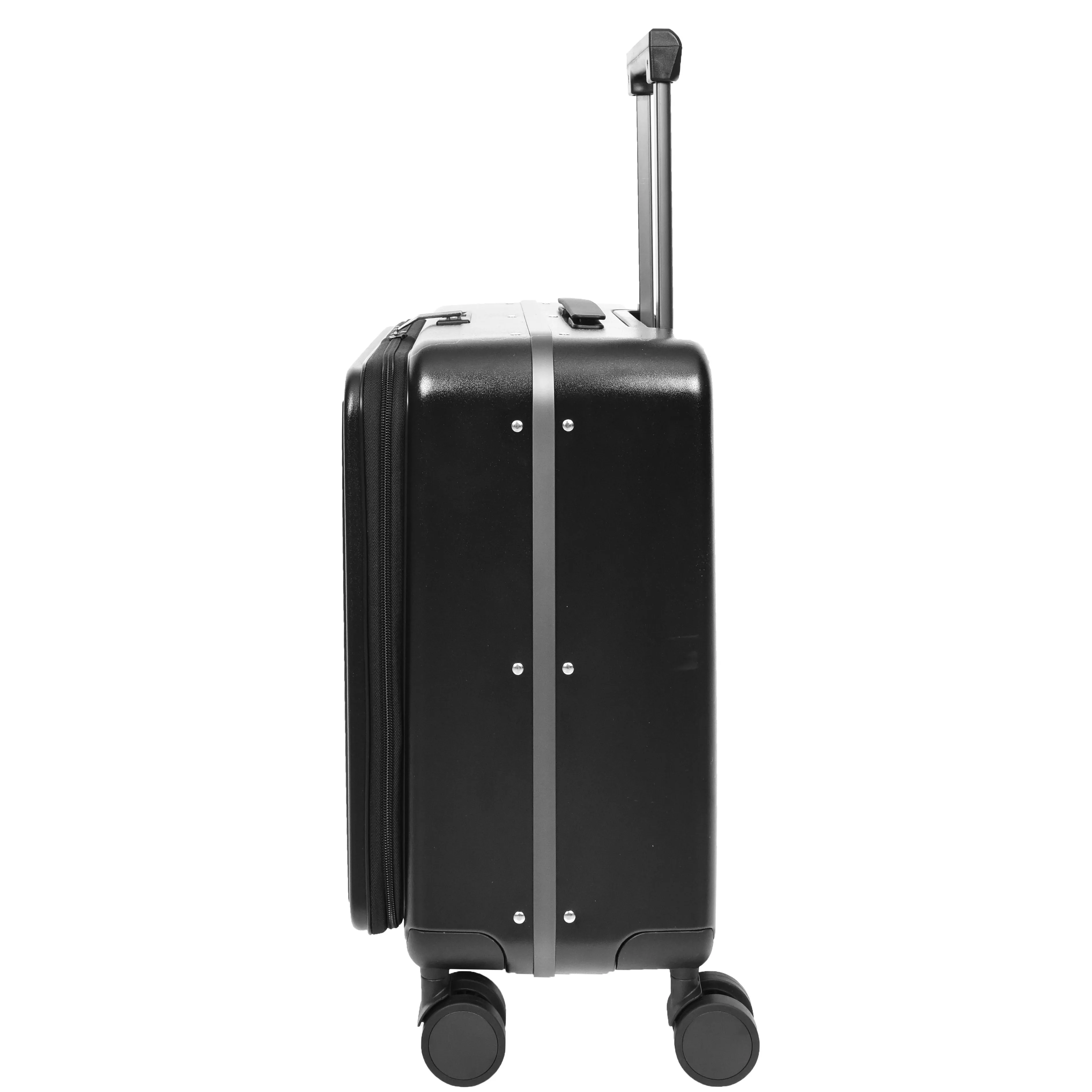 DR696 Four Wheeled Pilot Case Hard Shell Lightweight Cabin Bag Black