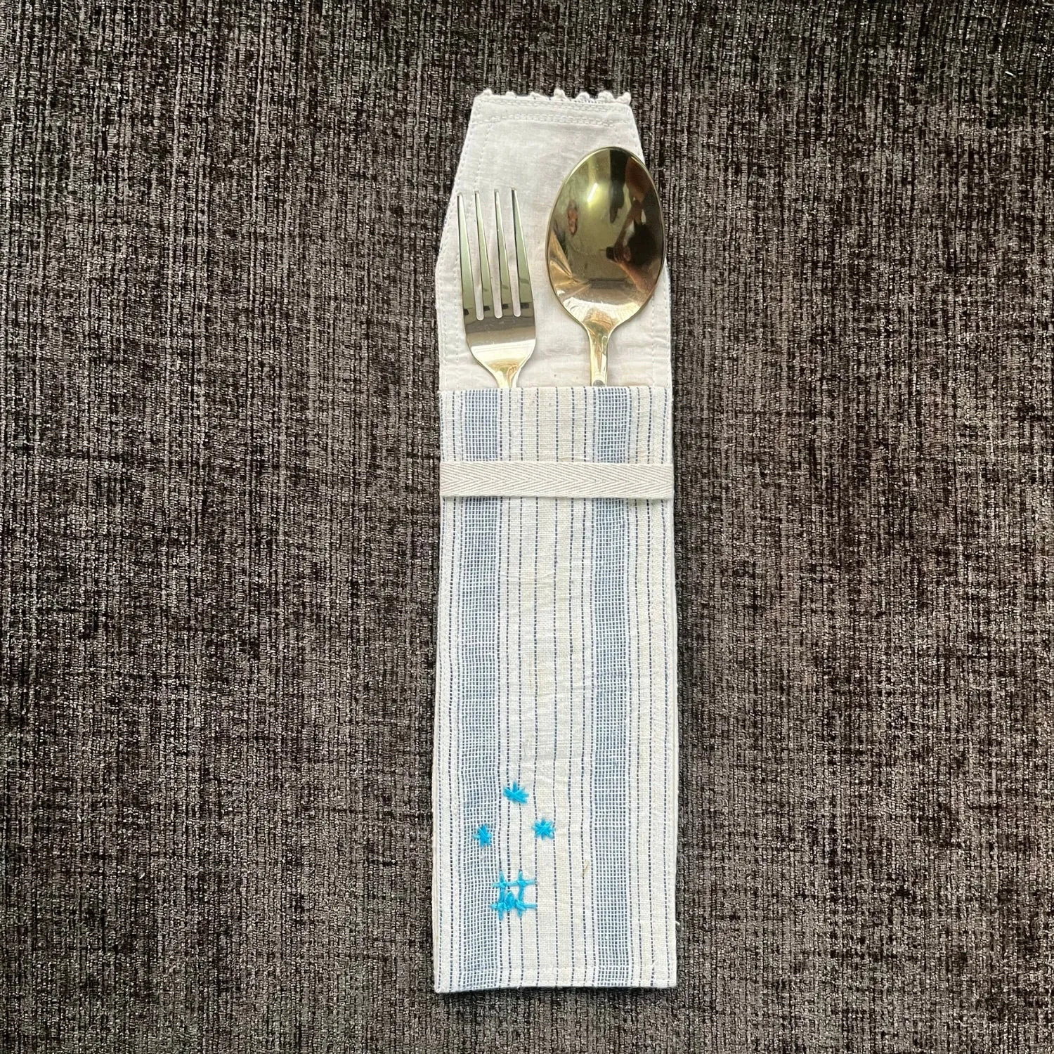 Fabric Cutlery Case | Office And School Purpose | Hand Crafted | Classic Design
