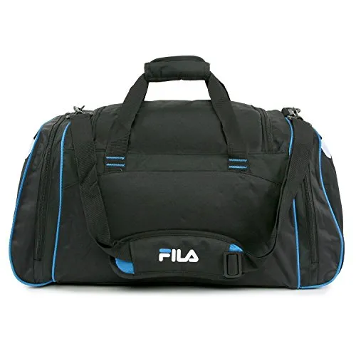 Fila Acer Large Sport Duffel Bag, Black/Blue