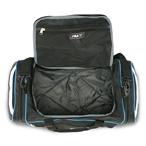 Fila Acer Large Sport Duffel Bag, Black/Blue