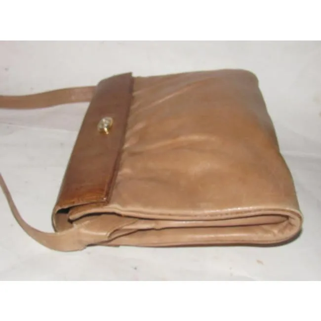 Gucci Vintage Pursesdesigner Purses Brown Python Skin And Camel Smooth Leather Shoulder Bag