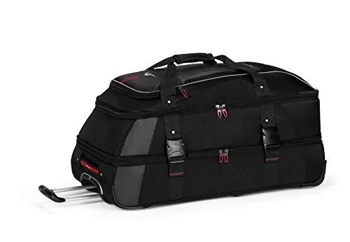 High Sierra 57018-1041 At7 Rolling Upright Duffel Bag, Black, 22-Inch