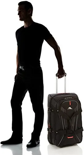 High Sierra 57020-1041 At7 Wheeled Duffel With Backpack Straps, Black, 32-Inch