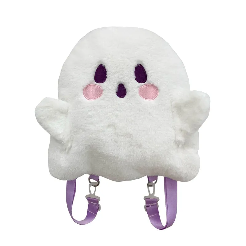 Kawaii Japanese Style White Cartoon Ghost Backpack
