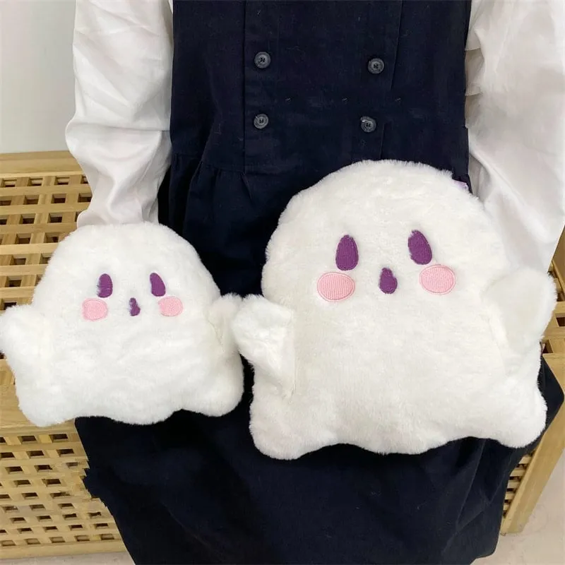 Kawaii Japanese Style White Cartoon Ghost Backpack