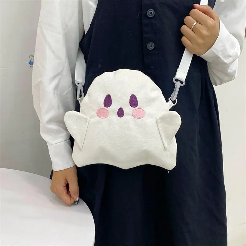 Kawaii Japanese Style White Cartoon Ghost Backpack