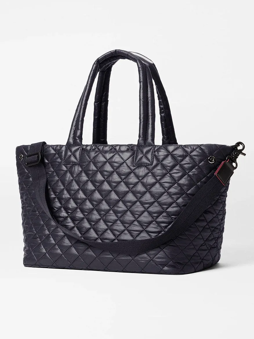MZ Wallace Medium East West Metro Tote in Black Oxford