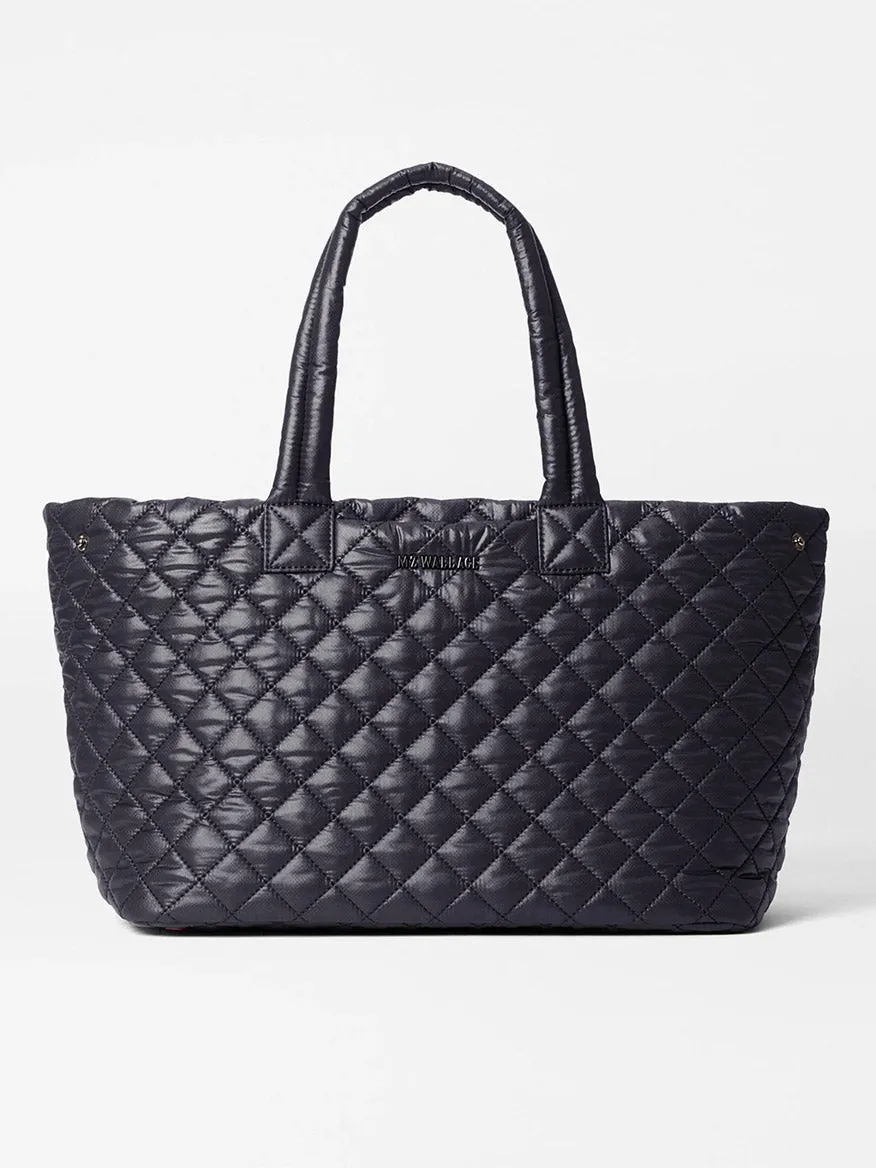 MZ Wallace Medium East West Metro Tote in Black Oxford
