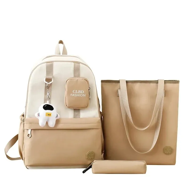 New FashionThree Sets of Shoulder Bags Waterproof Leisure Ladies Backpack Beautiful Printing Schoolbag Travel Bag 2024
