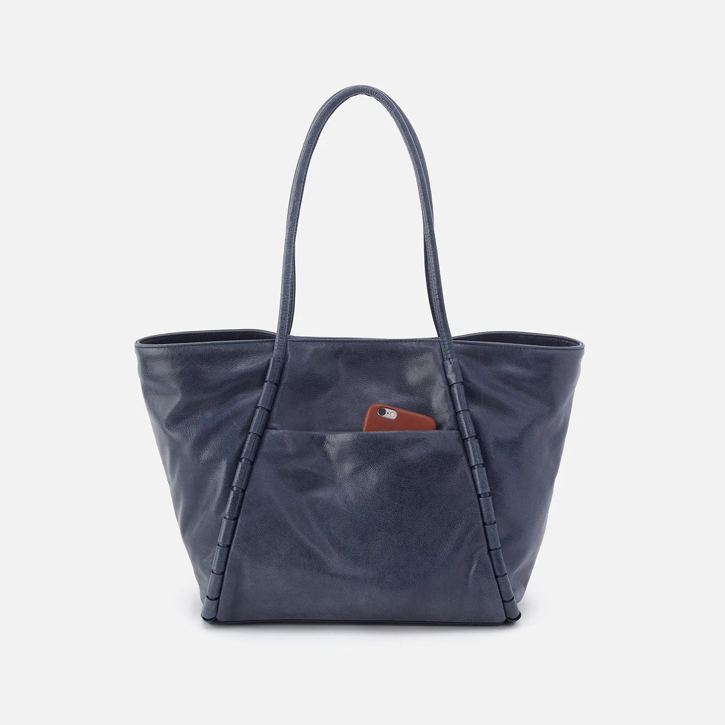 Phoebe Tote In Santa Cruz Leather - Lapis