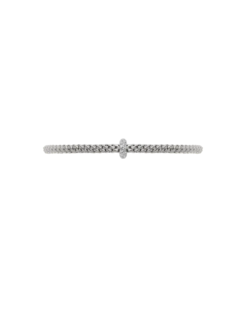 Prima Flex'It Bracelet With Diamonds, Medium - 18ct White Gold - 74508BX_BB_B_XBX_00M