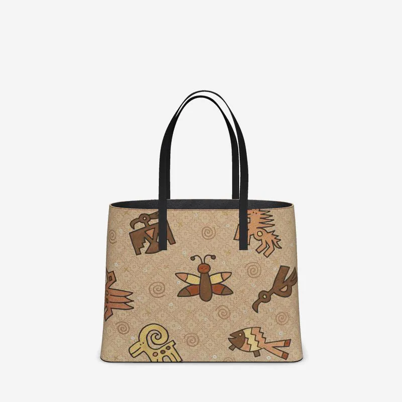 Pueblo Constellations Leather Tote (Textured)