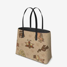 Pueblo Constellations Leather Tote (Textured)