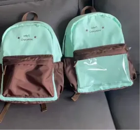Uakiss Contrast Color Transparent Simple Schoolbags All Match Students Vintage Backpacks Y2k Aesthetic Casual Fashion Ita Bags Trendy