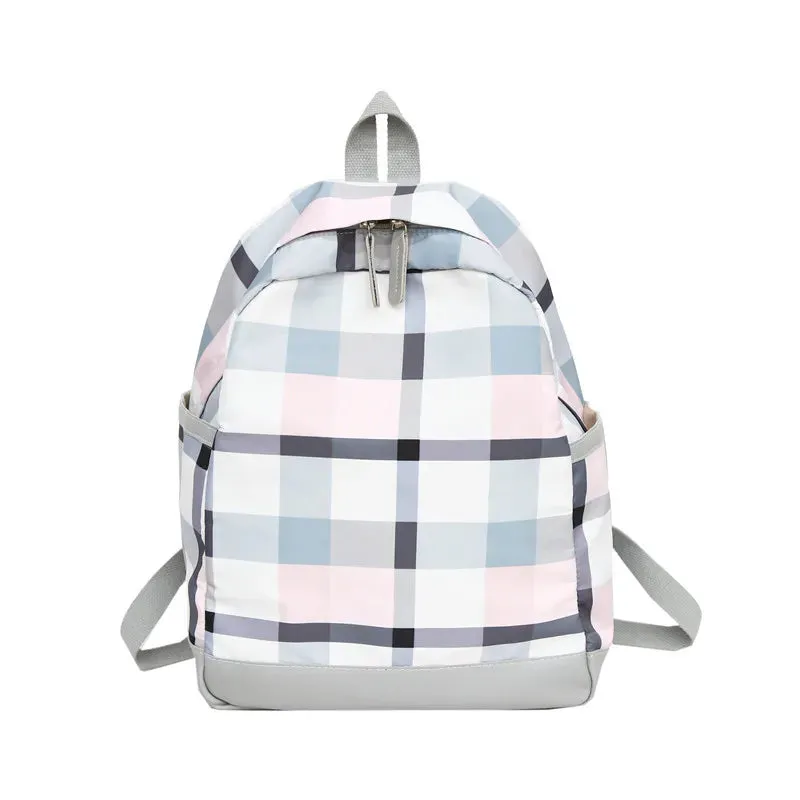 UAKISS  -  New Girl Plaid Backpack Lady Fashion Travel Backpacks Simple College Style Shoulder Bag Female Student Schoolbag
